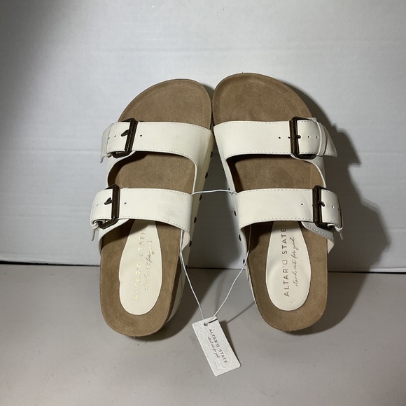 Altar'd State Serenna Ivory Platform Sandals Size 8 - Picture 4 of 8